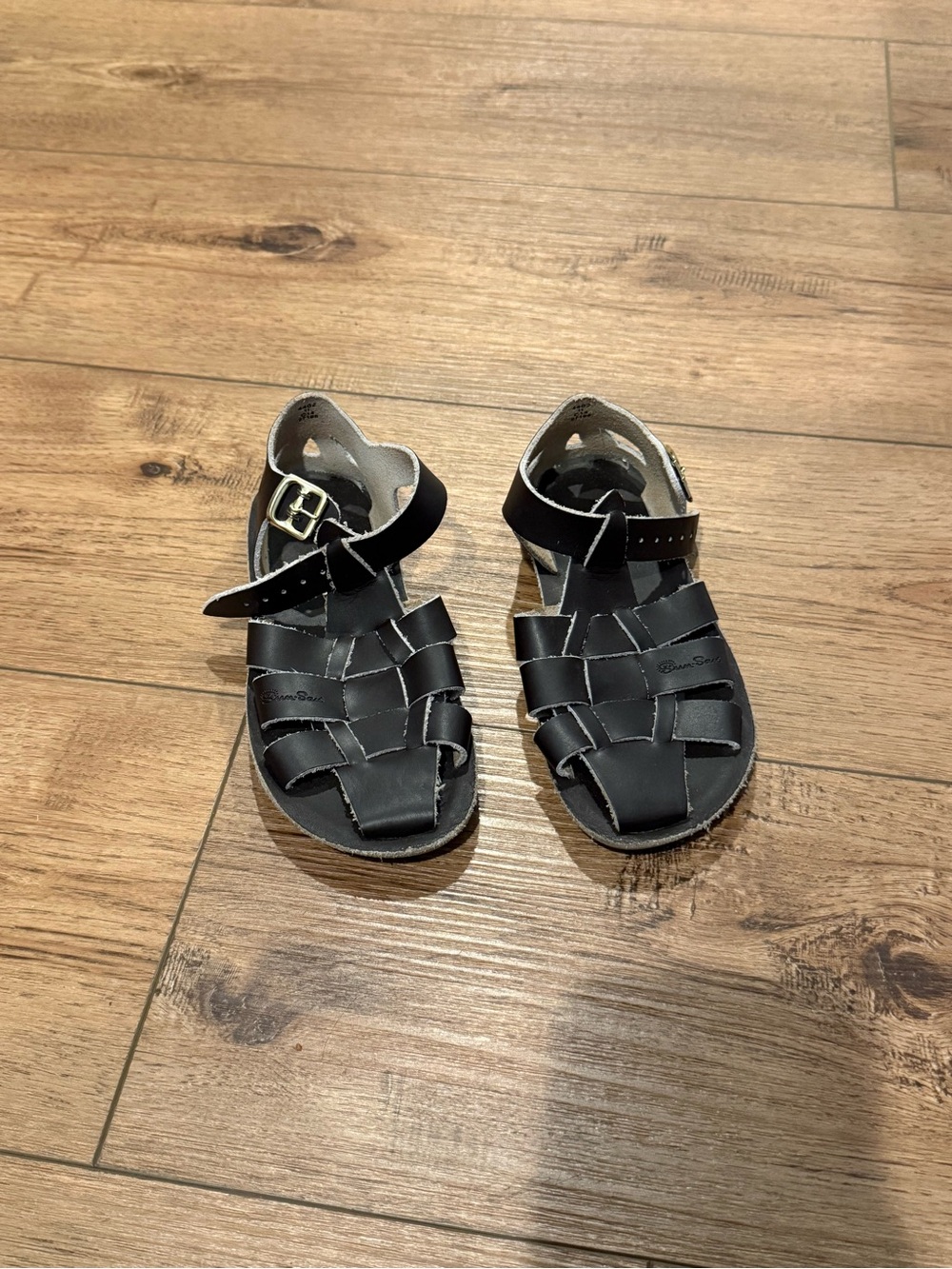 Dark Brown Leather Strappy Sandals